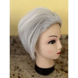 Halloween Cosplay Short Hair Wig white/gray Costume Fashion Anime New Layered